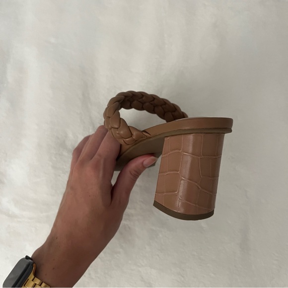 NEW Dolce Vita Braided Croc Tan Heels 9 - Picture 4 of 4